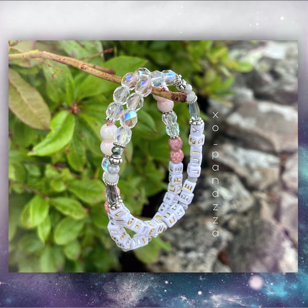 Juicy Couture inspired handmade bracelet set